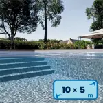 Liner piscine 10m x 5m rectangulaire, hauteur 1,50m - Supérieur Uni