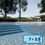 Liner piscine 7m x 3,50m rectangulaire, hauteur 1,50m - Supérieur Uni