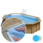 Liner piscine bois SUNBAY Alista - 5m x 3m x 1,3m 75/100ème bleu pâle