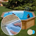 Liner piscine bois SUNBAY Ananas 428 - 4,28m x 1,17m x m 75/100ème beige