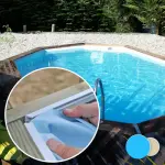 Liner piscine bois SUNBAY Grenade 2 - 4,36m x 3,36m x 1,19m 75/100ème bleu