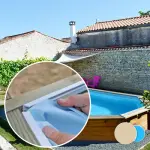 Liner piscine bois SUNBAY Lavender - 5,7m x 3,95m x 1,27m 75/100ème beige