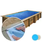 Liner piscine bois SUNBAY Lemon - 3,75m x 2m x 0,68m 75/100ème bleu Pâle