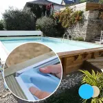 Liner piscine bois UBBINK Linea 1100x500 - 5m x 11m x 1,4m 75/100ème bleu pale