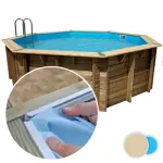 Liner piscine bois UBBINK Lagon 450 - 4,5m x 1,2m x m 75/100ème beige