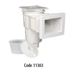 Skimmer Astral PRESTIGE 17,5L Blanc petite meurtrière et rallonge pour piscines béton