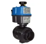 Vanne à boisseau sphérique motorisée CEPEX Ø50 24-220V, actionneur électrique, siège PTFE et joints EPDM avec Bloc de Sécurité (Cepex 05370)