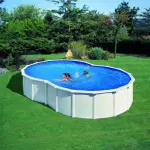 Piscine hors sol VARADERO forme haricot, 5.00 x 3.40m x H: 1.22m