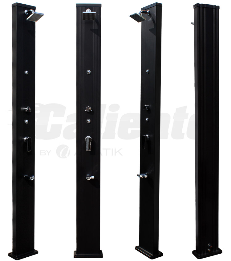 Douche solaire Caliente Design 28L aluminium noire Douche solaire Caliente Design 28L aluminium noire