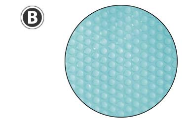 Coloris bâche à bulles piscine translucide 400 microns Coloris bâche à bulles piscine translucide 400 microns