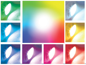 Différentes couleurs du projecteur de piscine Différentes couleurs du projecteur de piscine
