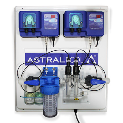 Tableau régulation ASTRALPOOL avec pompes péristaltiques Chlore et pH débit 1,6l/heure