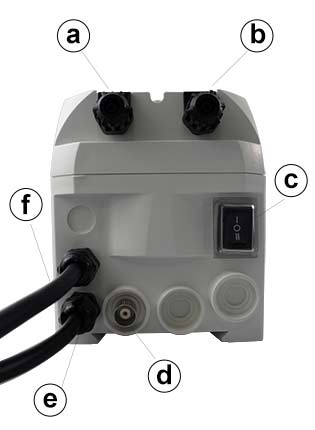 Détail des connections de la pompe doseuse Smart timer Détail des connections de la pompe doseuse Smart timer