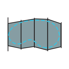 Couverture a barres WALU POOL EVOLE forme bassin Couverture a barres WALU POOL EVOLE forme bassin