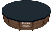 Couverture pour Piscine hors sol Bestway Power Steel Deluxe rotin ronde Couverture pour Piscine hors sol Bestway Power Steel Deluxe rotin ronde