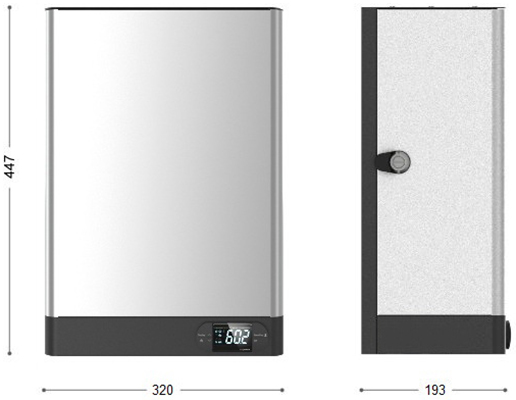 Dimensions générateur de vapeur LEHnéo mini Dimensions générateur de vapeur LEHnéo mini