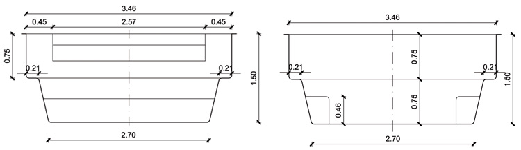 Dimensions coque piscine porto ferro 750 face Dimensions coque piscine porto ferro 750 face