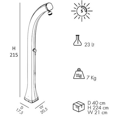 Dimensions douche happy H100 Dimensions douche happy H100