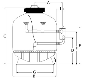 Dimensions filtre waterco side Dimensions filtre waterco side