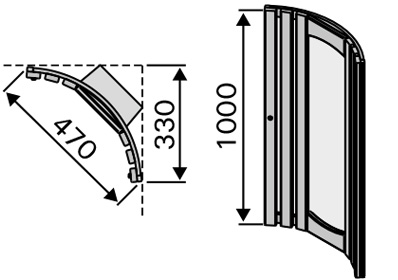 Dimensions harvia colour light Dimensions harvia colour light