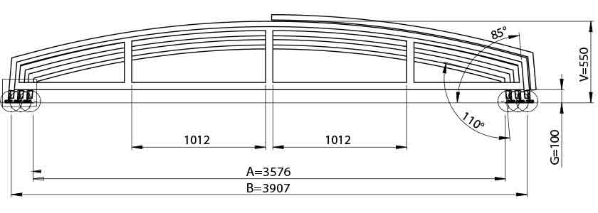 Dimensions largeur abri Mirage M Dimensions largeur abri Mirage M