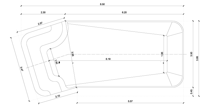 Dimensions piscine Nimos 8 Dimensions piscine Nimos 8