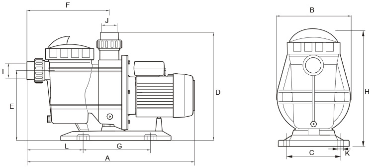 Dimensions pompe filtration piscine Caliente Max Dimensions pompe filtration piscine Caliente Max