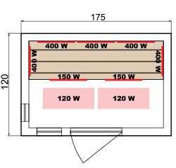 Dimensions sauna infrarouge 4 Dimensions sauna infrarouge 4