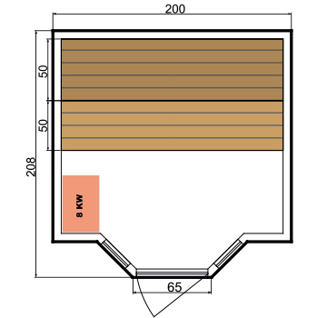 Dimensions sauna zen 5 Dimensions sauna zen 5