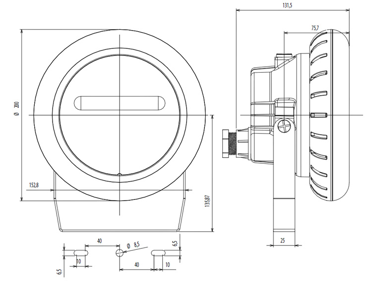 Dimensions weltico projecteur submersible Dimensions weltico projecteur submersible