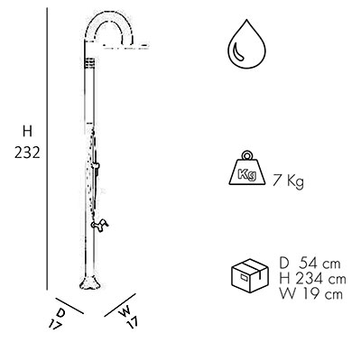 Dimensions Douche traditionnelle Funny Yin T325 Dimensions Douche traditionnelle Funny Yin T325