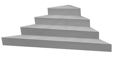 Escalier sous liner Red Pool angle droit 4m Escalier sous liner Red Pool angle droit 4m