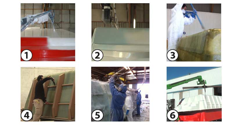 Etapes de fabrication d'une piscine coque polyester Etapes de fabrication d'une piscine coque polyester