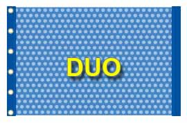 Modèle bâche été pour piscine DUO bordée sur les largeurs Modèle bâche été pour piscine DUO bordée sur les largeurs