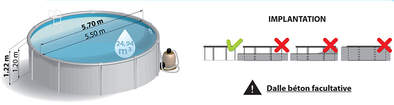 Installation piscine Hors sol FIDJI Installation piscine Hors sol FIDJI