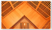 Intérieur sauna soleil blanc Intérieur sauna soleil blanc