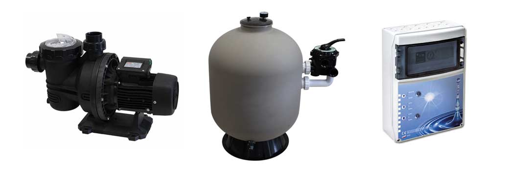 Ensemble de filtration CALIENTE pour piscine 4 x 2,5m Ensemble de filtration CALIENTE pour piscine 4 x 2,5m