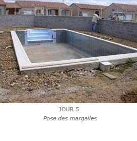 Pose des margelles Pose des margelles