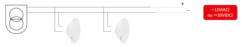 Branchement Lampe à led Standard PAR56 Seamaid Branchement Lampe à led Standard PAR56 Seamaid