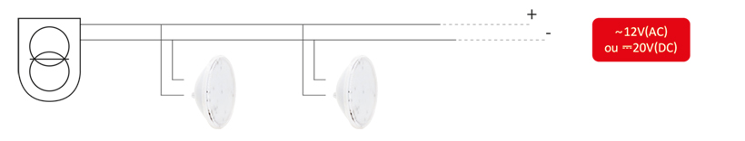 Branchement Lampe LED standard couleur seamaid Branchement Lampe LED standard couleur seamaid