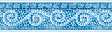 Liner sur mesure frise pour ligne d'eau genova bleu Liner sur mesure frise pour ligne d'eau genova bleu