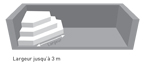Liner sur mesure ULTIM 75/100ème escalier angle diamant Liner sur mesure ULTIM 75/100ème escalier angle diamant