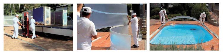 Montage abri pour piscine Abrissime Montage abri pour piscine Abrissime