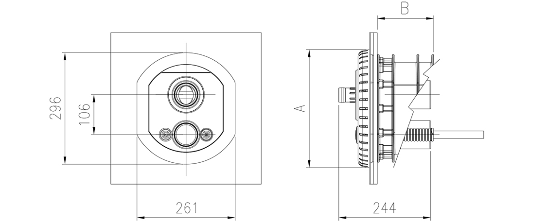 Dimensions de la nage à contre courant Espa Kit NCR Dimensions de la nage à contre courant Espa Kit NCR