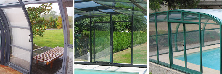 Options accès abri piscine Miami Options accès abri piscine Miami