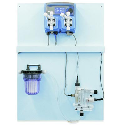 Panneau de de mesure et régulation du pH et chlore Optimo ampéro ouvert Panneau de de mesure et régulation du pH et chlore Optimo ampéro ouvert