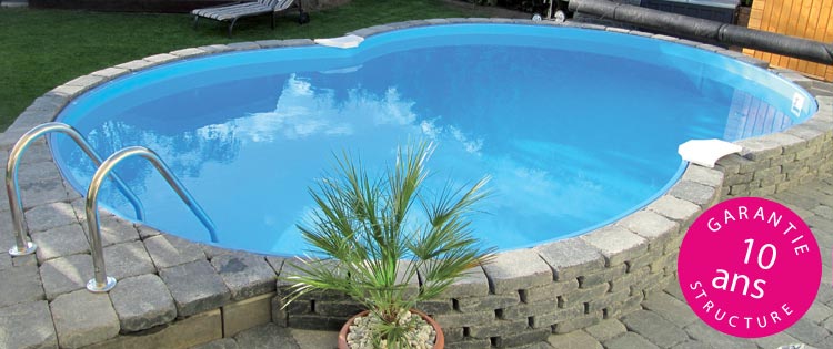Piscine acier Mahogany en forme de 8 Piscine acier Mahogany en forme de 8