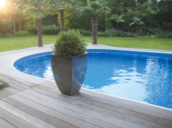 Piscine acier Mahogany forme ovale Piscine acier Mahogany forme ovale