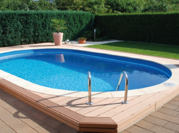 Piscine acier Mahogany forme ovale Piscine acier Mahogany forme ovale