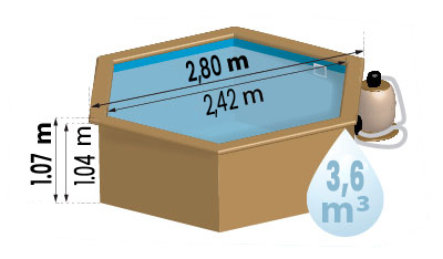 Piscine bois SUNBAY LILI dimensions Piscine bois SUNBAY LILI dimensions